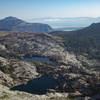 Ralston and Tamarack Lakes taken from the summit of Ralston Peak. Looking east at Lake Tahoe.