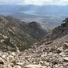 View of Long Valley and Lake Crowley from the summit of Glass Mountain.