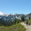 Mount Baker, meadows and trail from Lake Ann trail