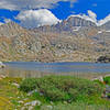 Outlet from Vee Lake with Feather Peak in the background