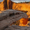 Mesa Arch during the early morning golden hour