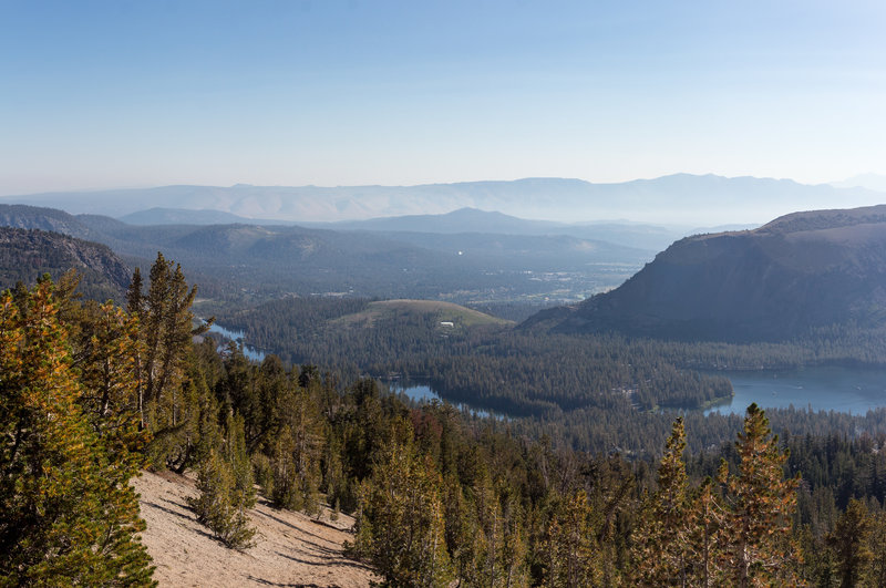 Lake Mary (right), Lake Mamie (middle), and Twin Lakes (left)