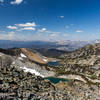 Deer Lakes and a fire burning in Yosemite in the background