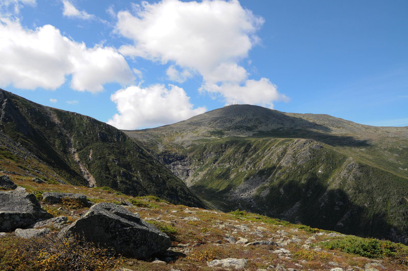 A view towards Mt. Washington from near the top of Boott Spur.