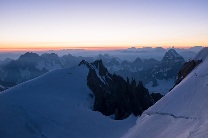 From the side of Maudit, early in the morning.