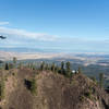 Shasta Valley in front of a smaller black butte.