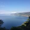 The view from San Rocco looking back towards Camogli (right) and on towards Genoa