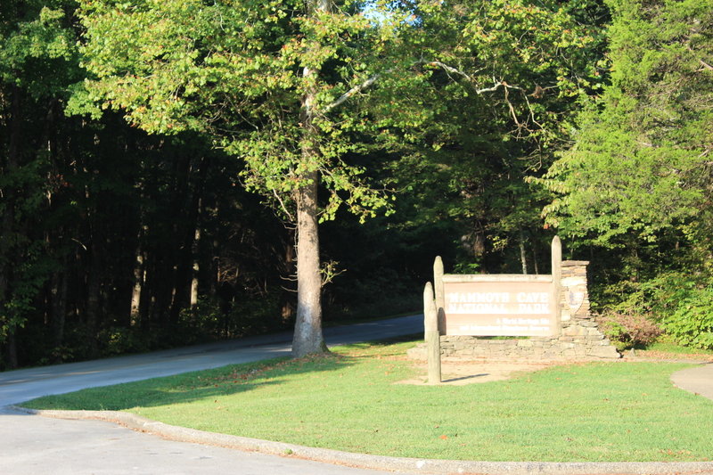 Park Entrance Sign near Sand Cave Trailhead