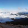 Looking north east on Barr Trail above the clouds.