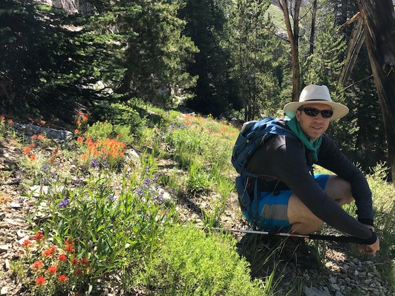 Relaxing with the Scarlet paintbrush.