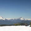 Mount Robie Reid and Judge Howay from the summit of Mount Saint Benedict.