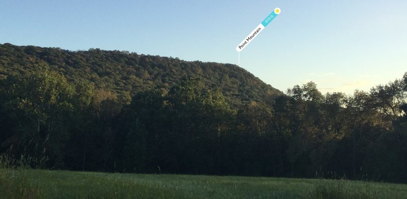 Point Mountain seen from trail.