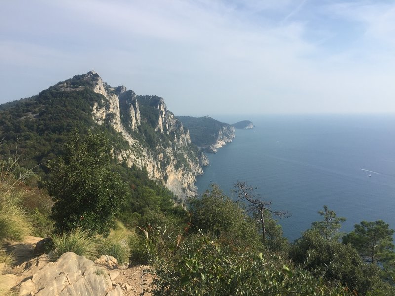 The cliffs looking towards Porto Venere