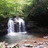 A 30ft waterfall that has a swimming hole under it.