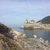 Even as you start the route you are treated to excellent views of Porto Venere!  The trail is visible on the left side of the photo and begins the climb just after the raised section.