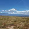 View of Albuquerque and the Sandia Mountains from the scenic overlook at the volcanoes