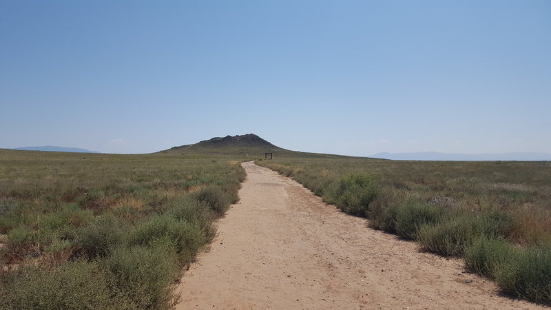 JA Volcano in the distance just beyond the start of the Overlook Trail.