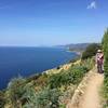 Typical section of trail looking back to Levanto.