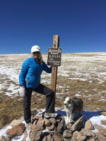 Colorado Trail high point (elevation 13,271) which is in Segment 22.