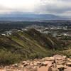 Views from the top. Sandstone "chair" in lower right corner. Photo taken last day of September.