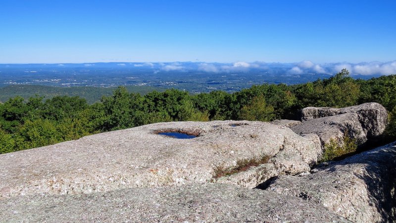 Standing on a megalith off the aptly named "Megalith Trail", here's a morning view of the ridges overlooking Washingtonville, NU