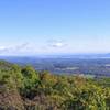 The Hudson River flowing south (left to right) and approaching Storm King State Park