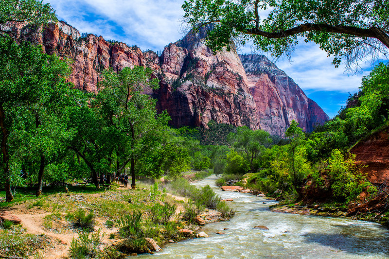 Horseback riding at Zion National Park.