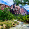 Horseback riding at Zion National Park.