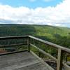 Jump off platform on the Finger Lakes Trail in Ontario County Park.