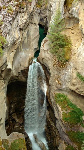 One of the many Maligne Canyon waterfalls