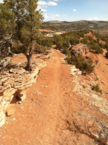 Descending Red Ridge toward the parking lot.