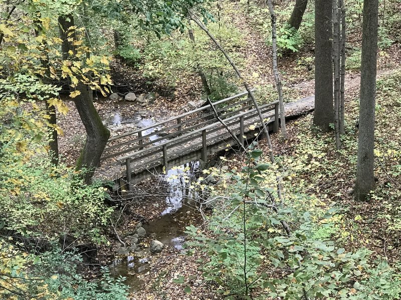 Bridge over the stream on the Schoen Trail