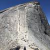 Reaching to the Half Dome cable! It was a wonderful and unforgettable experience!!