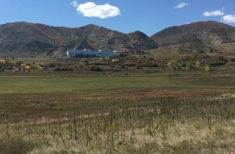 Lockheed Martin Facility visible from the trail