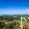 Looking off toward Mt. Fuji from the top of the observation tower at the top of Mt. Ogusu.