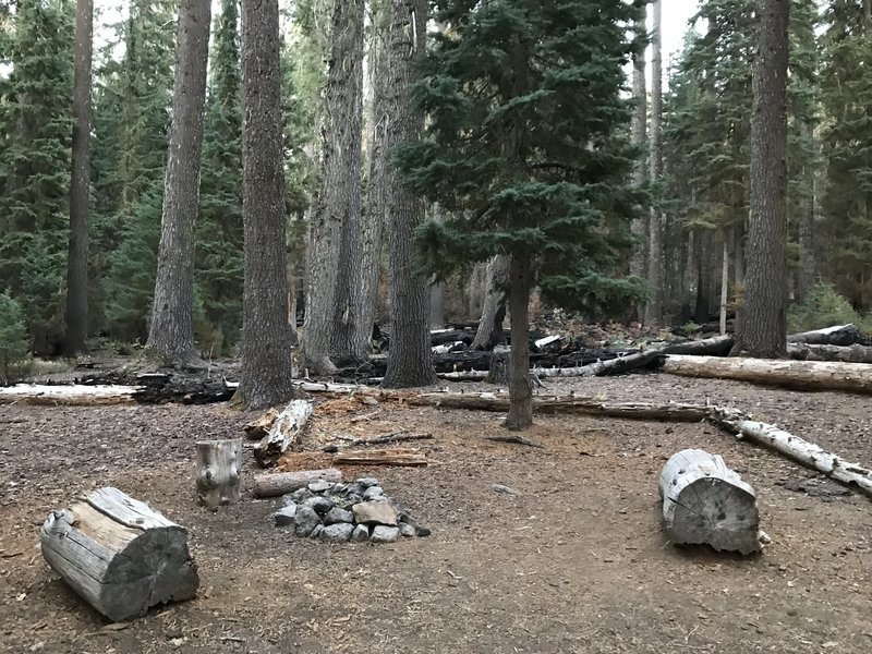 Campsite at junction of Stanshaw and Haypress Trails.