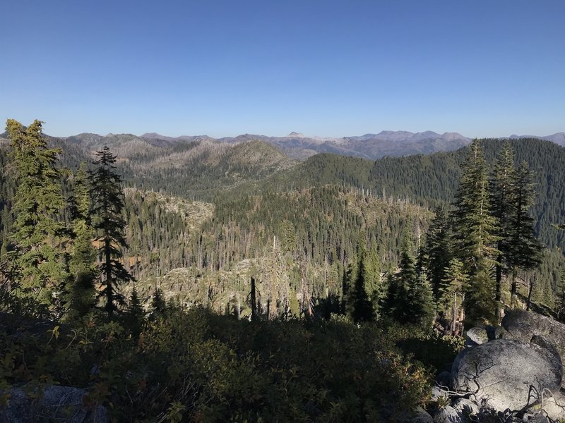 View looking east from Haypress Trail toward Marble Mountain and the Pacific Crest