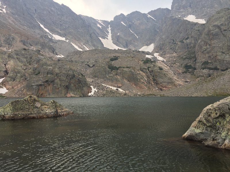 End of the trail to Sky Pond.