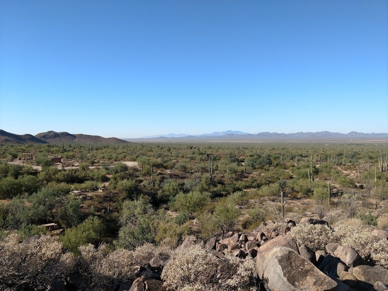 A southwest view over the Signal Hill picnic area.