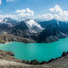 Beautiful Lake Ala-Kol, Kyrgyzstan.