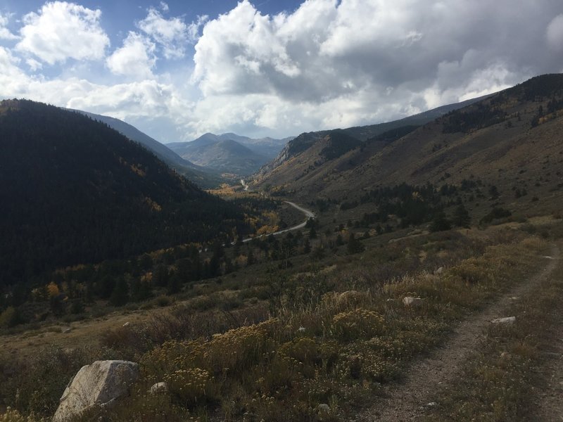 Looking down onto Highway 50 - the final descent.