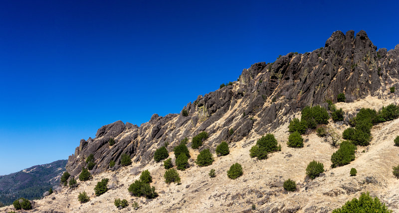 Volcanic rocks in Robert Louis Stevenson State Park.