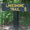 Signpost marking the beginning of Lakeshore Trail