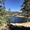 Looking north across Gross Reservoir from the Inlet Trail.