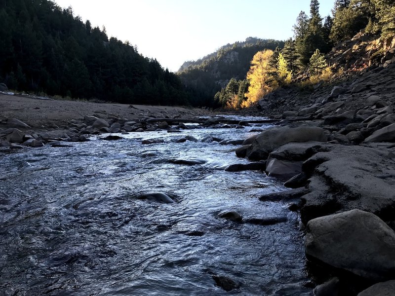 South Boulder Creek at the end of the Inlet Trail.