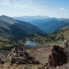 Blue Lake from the ridgeline