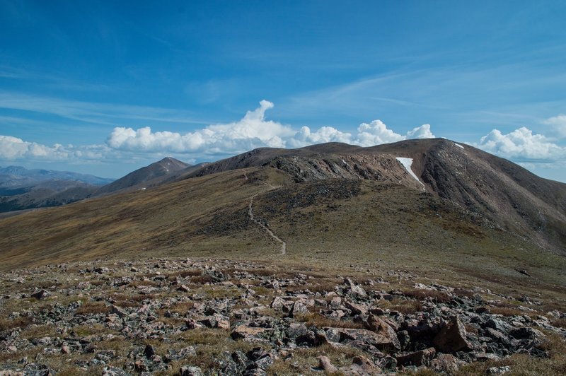 CDT northbound to Mt Flora (top-right)