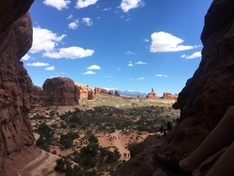 View from underneath Double Arch.