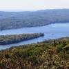 Fox Island on the NJ side of Greenwood Lake on hazy day in mid-October.