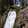 Cottonwood Creek Falls, with Mount Thielsen in the background.